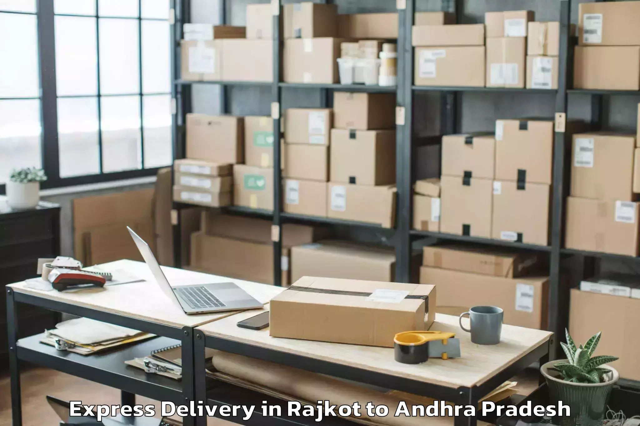 Leading Rajkot to Ganapavaram Express Delivery Provider